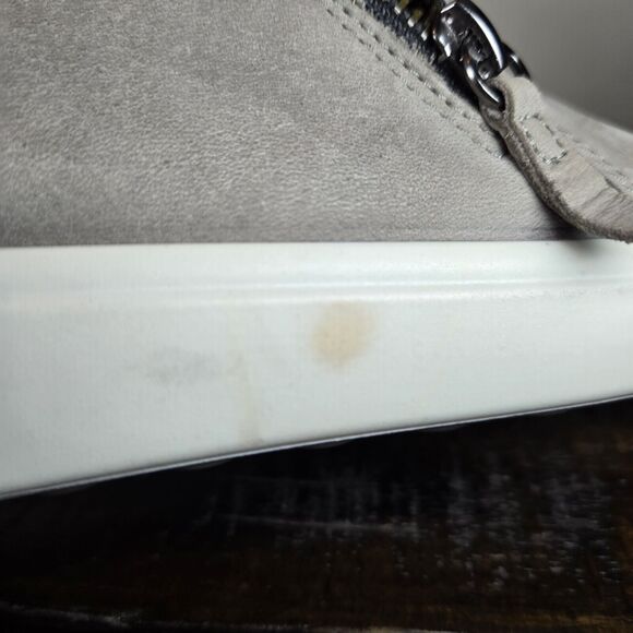 Ecco Gray Ankle Boots with Side Zipper - Picture 13 of 14